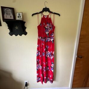 Floral Red Maxi Dress